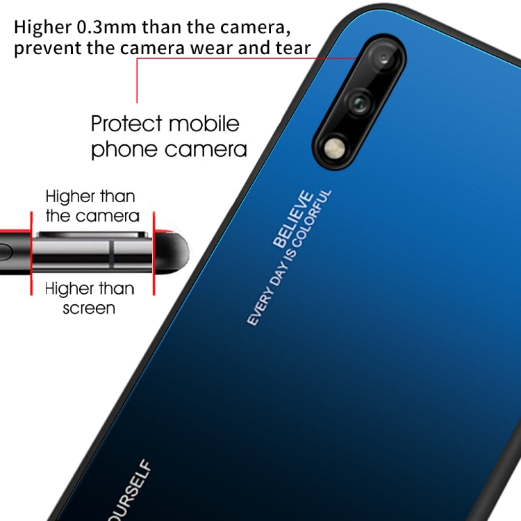 Gradient Color Glass Case, For Vivo Y17, For Vivo Y83, For Xiaomi Redmi 8