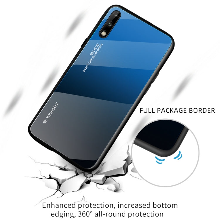 Gradient Color Glass Case, For Vivo Y17, For Vivo Y83, For Xiaomi Redmi 8