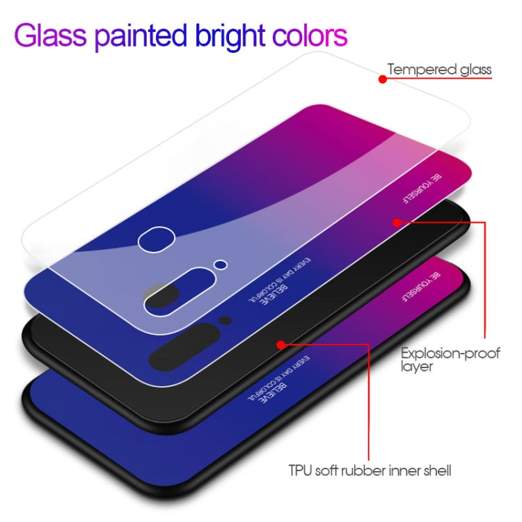 Gradient Color Glass Case, For Galaxy A30, For Galaxy A50, For Galaxy A60