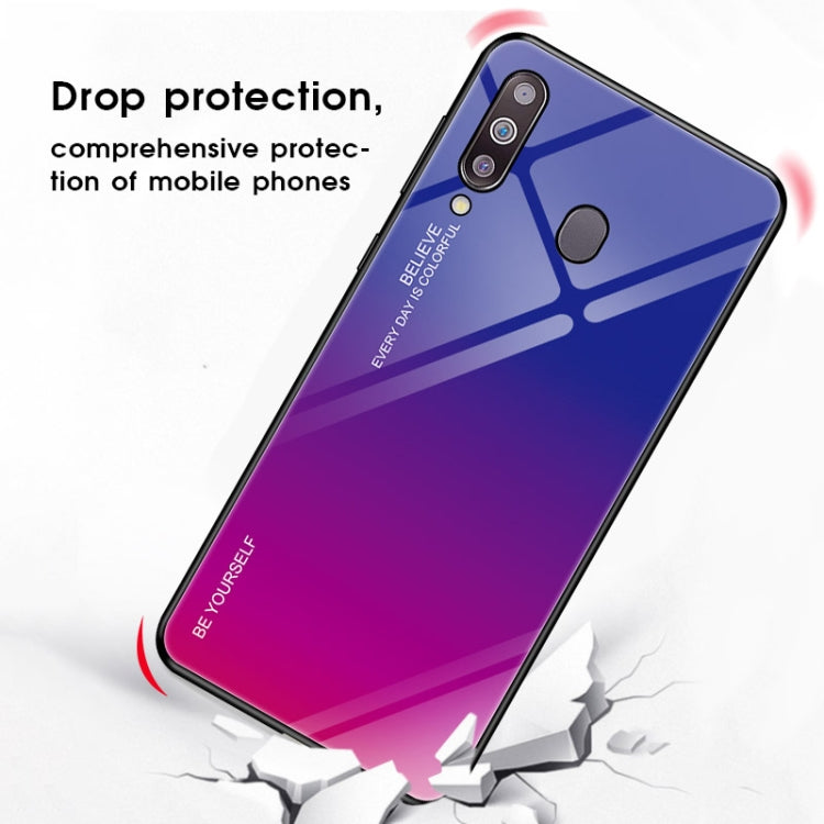 Gradient Color Glass Case, For Galaxy A30, For Galaxy A50, For Galaxy A60