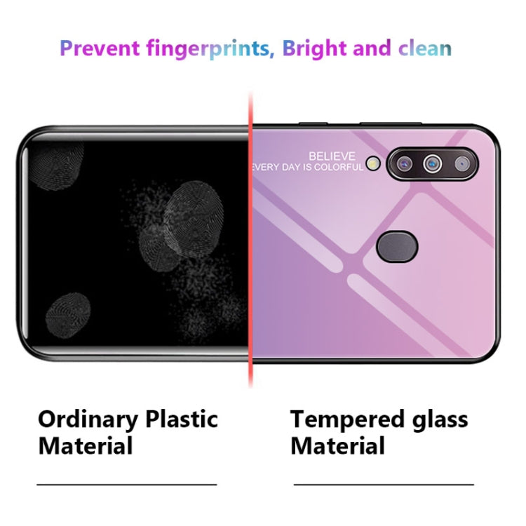 Gradient Color Glass Case, For Galaxy A30, For Galaxy A50, For Galaxy A60