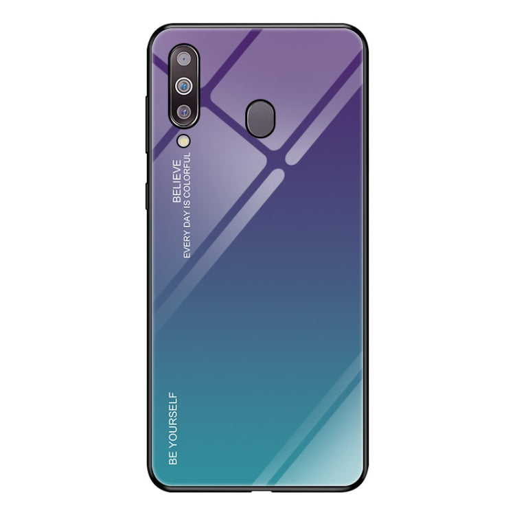 Gradient Color Glass Case, For Galaxy A30, For Galaxy A50, For Galaxy A60
