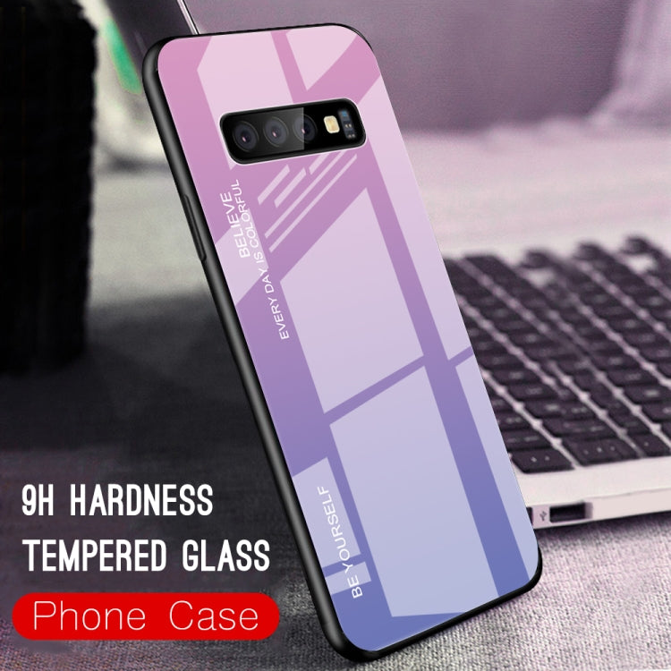 Gradient Color Glass Case, For Galaxy A70, For Galaxy M10, For Galaxy M30