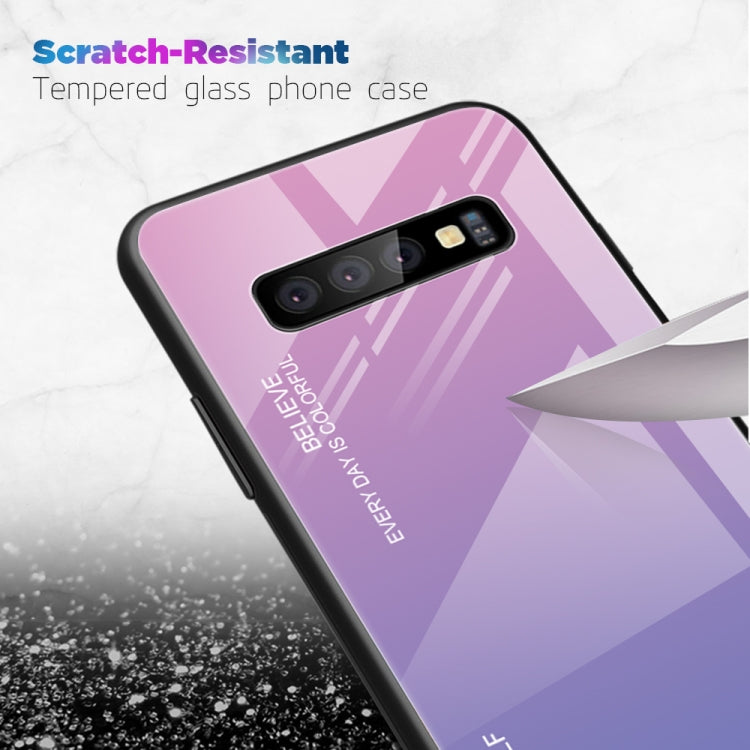 Gradient Color Glass Case, For Galaxy A70, For Galaxy M10, For Galaxy M30