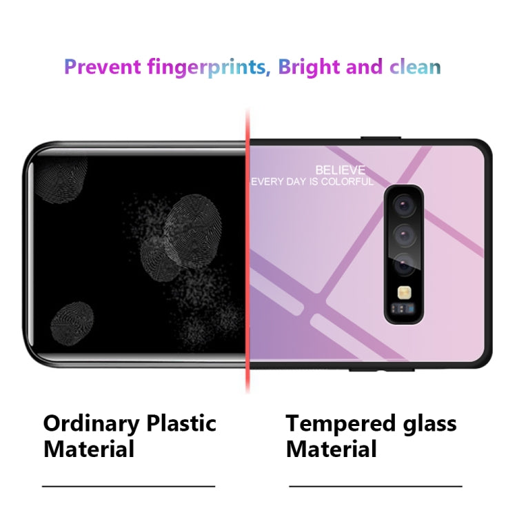 Gradient Color Glass Case, For Galaxy A70, For Galaxy M10, For Galaxy M30