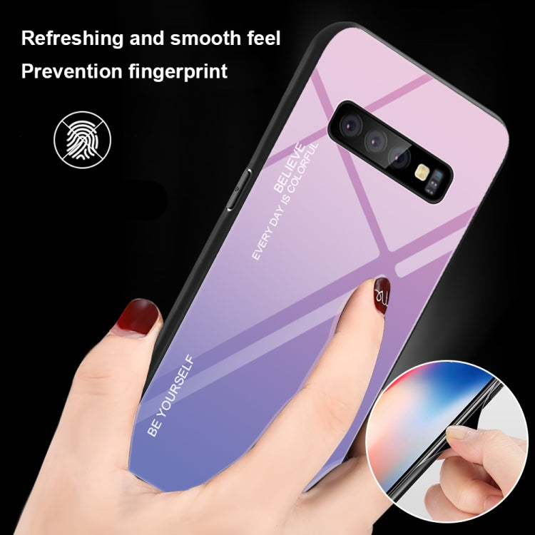 Gradient Color Glass Case, For Galaxy A70, For Galaxy M10, For Galaxy M30