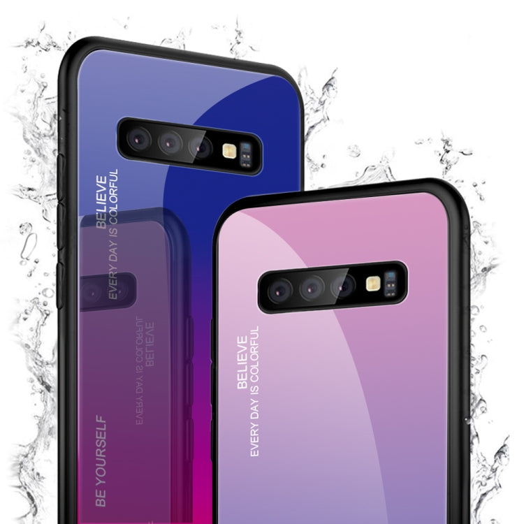 Gradient Color Glass Case, For Galaxy A70, For Galaxy M10, For Galaxy M30