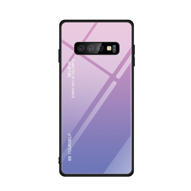 Gradient Color Glass Case, For Galaxy A70, For Galaxy M10, For Galaxy M30