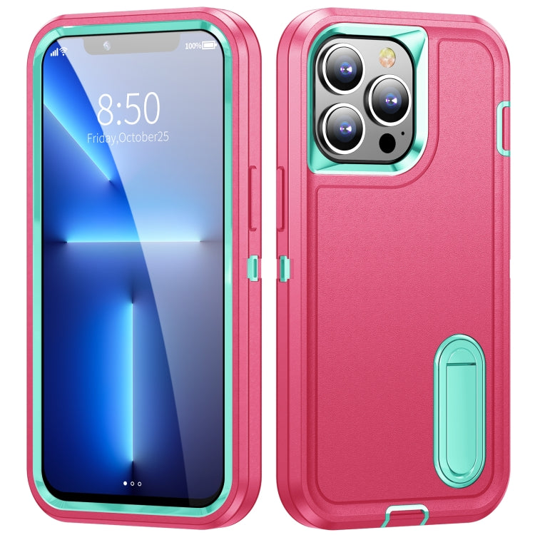 3 in 1 Rugged Holder Phone Case, For iPhone 13, For iPhone 13 Pro