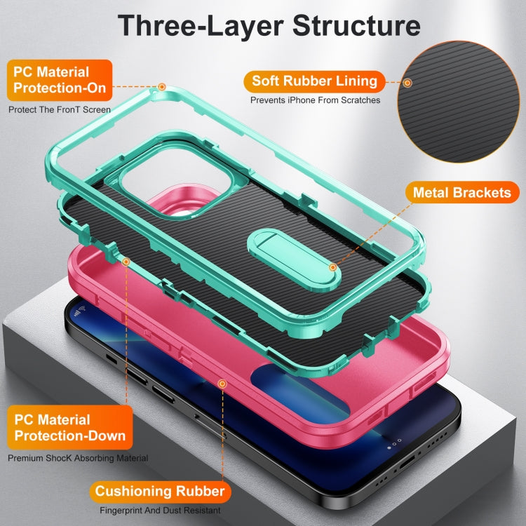 3 in 1 Rugged Holder Phone Case, For iPhone 11 Pro Max