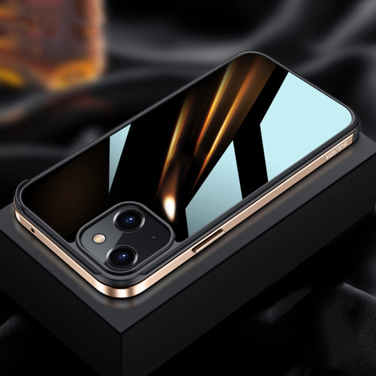 SULADA Metal Frame + Nano Glass + TPU Phone Case, For iPhone 13 mini, For iPhone 13, For iPhone 13 Pro