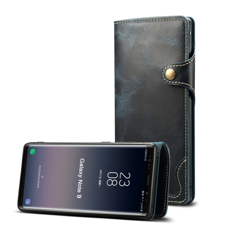 Denior Oil Wax Cowhide Magnetic Button Horizontal Flip Leather Case with Card Slots & Wallet, For Galaxy Note9, For Huawei Mate 20, For Huawei Mate 20 Pro, For Galaxy S10, For Galaxy S10e, For Galaxy S10 Plus