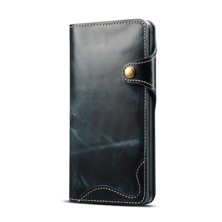 Denior Oil Wax Cowhide Magnetic Button Horizontal Flip Leather Case with Card Slots & Wallet, For Galaxy Note9, For Huawei Mate 20, For Huawei Mate 20 Pro, For Galaxy S10, For Galaxy S10e, For Galaxy S10 Plus