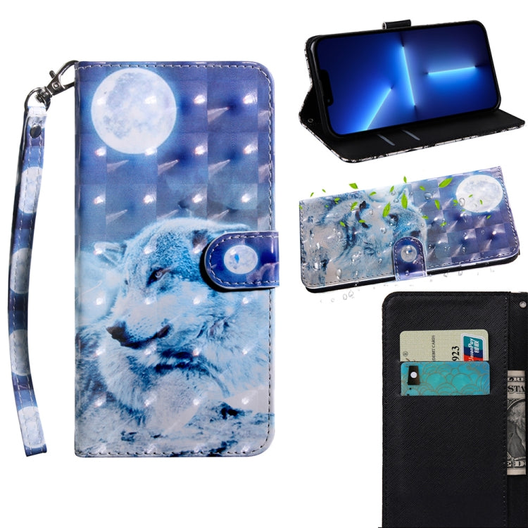 3D Painting Pattern Coloured Drawing Leather Phone Case, For iPhone 13 Pro Max, For iPhone 13 Pro