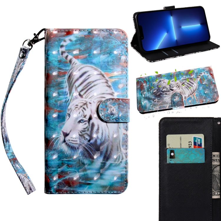 3D Painting Pattern Coloured Drawing Leather Phone Case, For iPhone 13 Pro Max, For iPhone 13 Pro