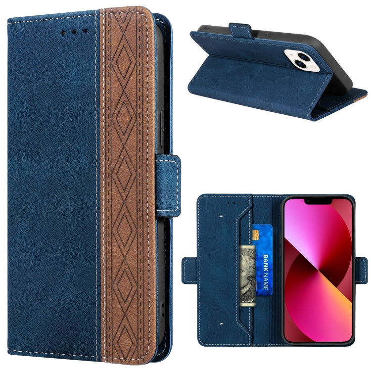 Stitching Magnetic RFID Leather Case, For iPhone 13 mini, For iPhone 13, For iPhone 13 Pro, For iPhone 13 Pro Max, For iPhone 12 mini, For iPhone 12 / 12 Pro