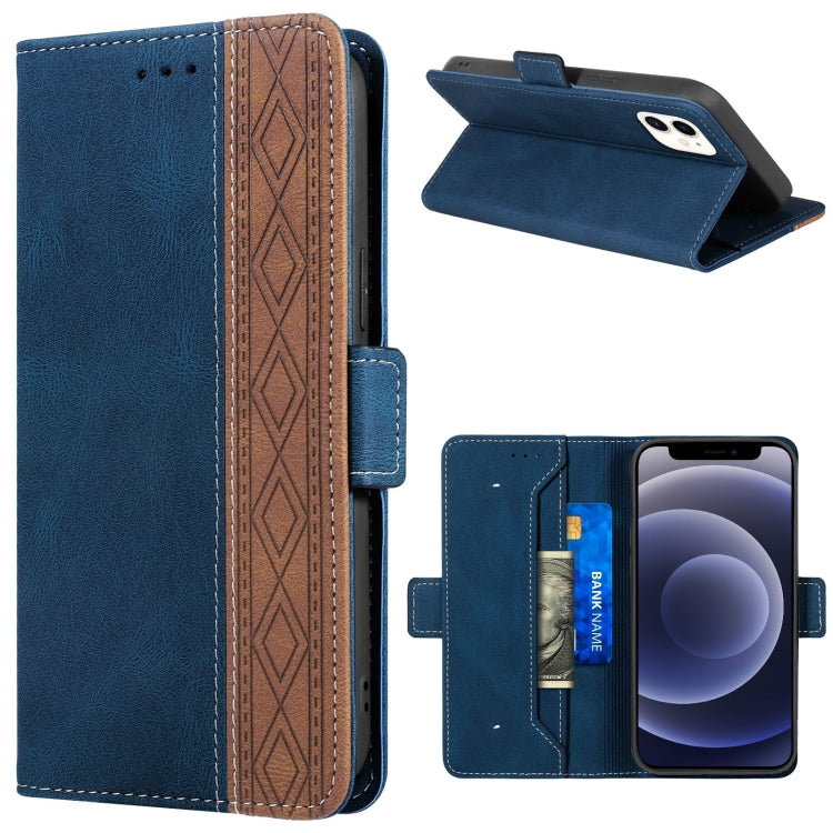 Stitching Magnetic RFID Leather Case, For iPhone 13 mini, For iPhone 13, For iPhone 13 Pro, For iPhone 13 Pro Max, For iPhone 12 mini, For iPhone 12 / 12 Pro