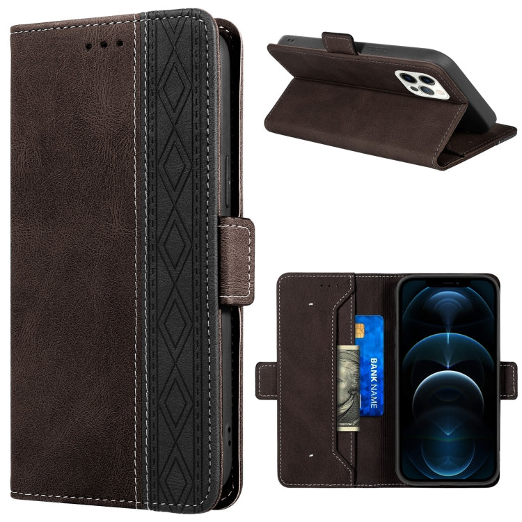 Stitching Magnetic RFID Leather Case, For iPhone 12 Pro Max, For iPhone 11, For iPhone 11 Pro, For iPhone 11 Pro Max, For iPhone X / XS, For iPhone XR