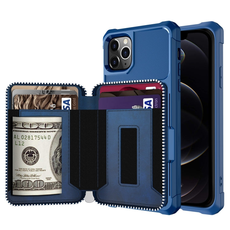 Zipper Wallet Card Bag PU Back Case, For iPhone 12 mini, For iPhone 12 / 12 Pro, For iPhone 12 Pro Max, For iPhone 11 Pro