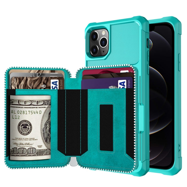 Zipper Wallet Card Bag PU Back Case, For iPhone 12 mini, For iPhone 12 / 12 Pro, For iPhone 12 Pro Max, For iPhone 11 Pro