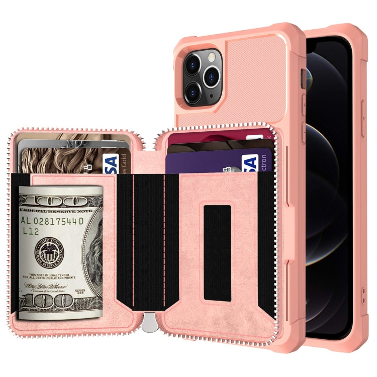 Zipper Wallet Card Bag PU Back Case, For iPhone 12 mini, For iPhone 12 / 12 Pro, For iPhone 12 Pro Max, For iPhone 11 Pro