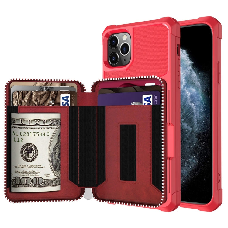 Zipper Wallet Card Bag PU Back Case, For iPhone 12 mini, For iPhone 12 / 12 Pro, For iPhone 12 Pro Max, For iPhone 11 Pro