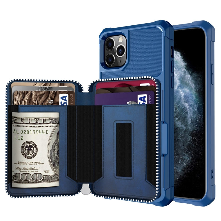 Zipper Wallet Card Bag PU Back Case, For iPhone 12 mini, For iPhone 12 / 12 Pro, For iPhone 12 Pro Max, For iPhone 11 Pro