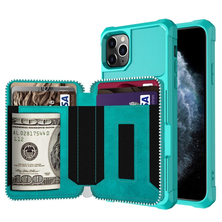 Zipper Wallet Card Bag PU Back Case, For iPhone 12 mini, For iPhone 12 / 12 Pro, For iPhone 12 Pro Max, For iPhone 11 Pro