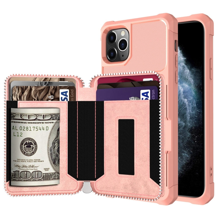 Zipper Wallet Card Bag PU Back Case, For iPhone 12 mini, For iPhone 12 / 12 Pro, For iPhone 12 Pro Max, For iPhone 11 Pro