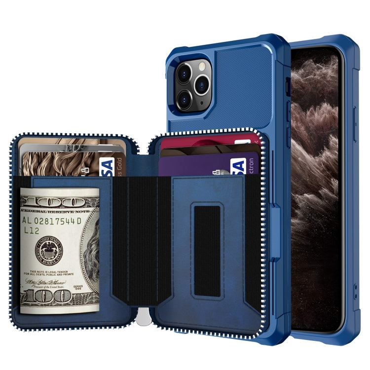 Zipper Wallet Card Bag PU Back Case, For iPhone 11 Pro Max, For iPhone XR, For iPhone XS Max, For iPhone SE 2022 / SE 2020 / 7 / 8 / 6 / 6s