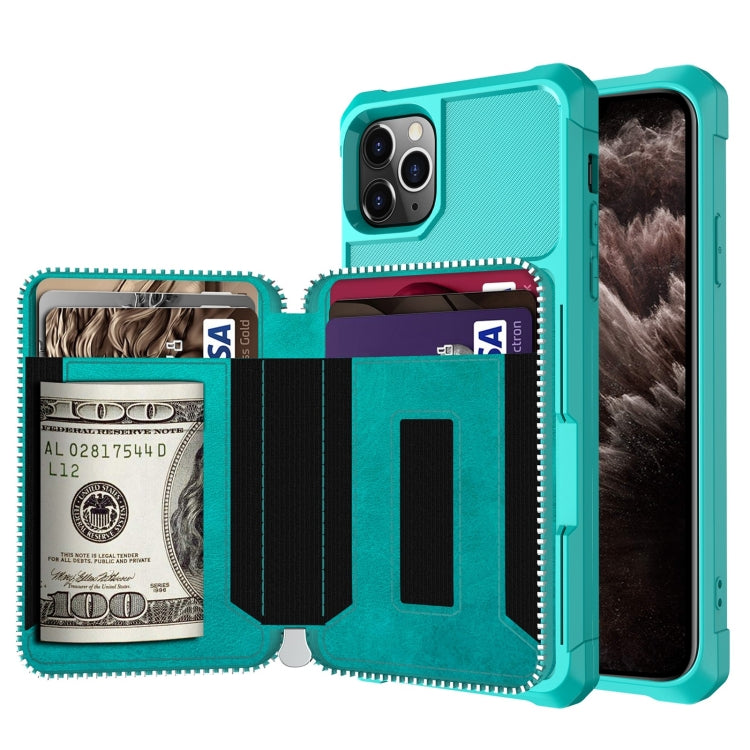 Zipper Wallet Card Bag PU Back Case, For iPhone 11 Pro Max, For iPhone XR, For iPhone XS Max, For iPhone SE 2022 / SE 2020 / 7 / 8 / 6 / 6s