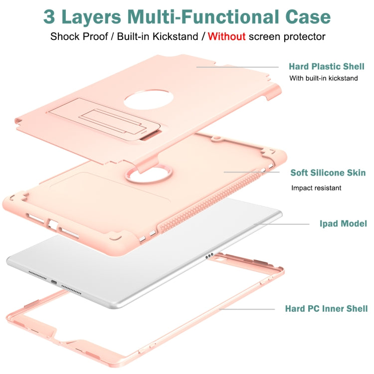 PC+Silicone Holder Tablet Case, For iPad 9.7 2018 / 2017, For iPad 10.2 2020 / 2019