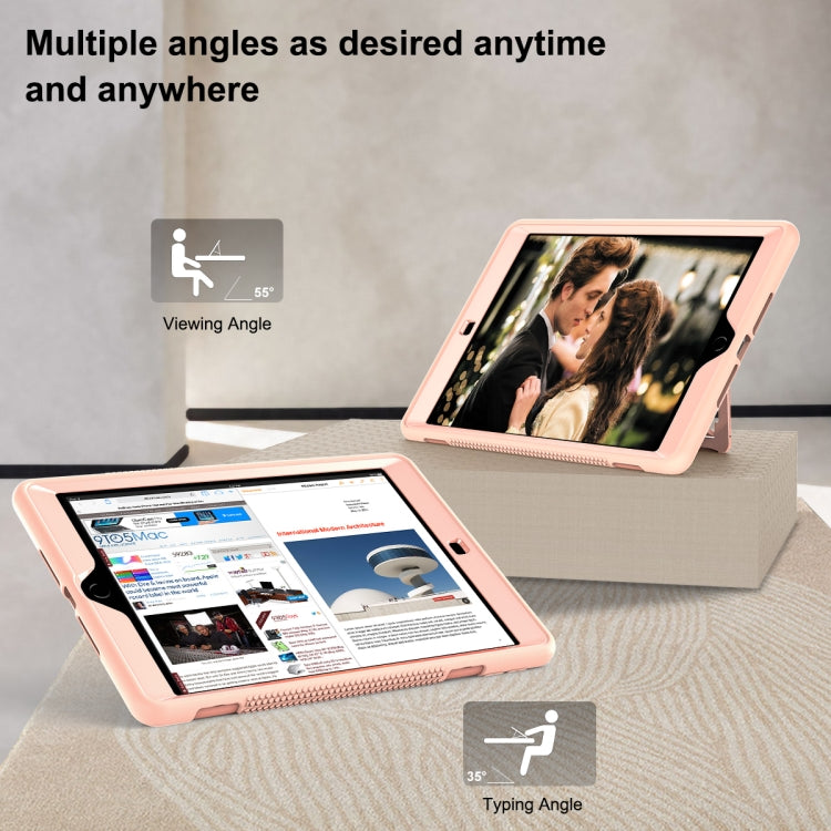 PC+Silicone Holder Tablet Case, For iPad 9.7 2018 / 2017, For iPad 10.2 2020 / 2019