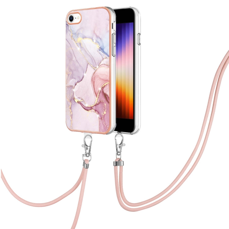 Electroplating Marble Pattern TPU Phone Case with Lanyard, For iPhone SE 2022 / SE 2020 / 8 / 7, For Motorola Moto G Stylus 2022, For Nokia G20 / G10, For Nokia G21 / G11