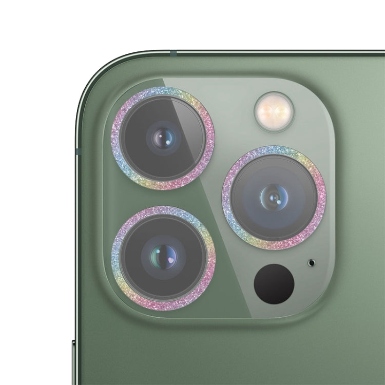 Glitter Ring Tempered Glass Camera Lens Film, For iPhone 13, For iPhone 13 Pro / 13 Pro Max, For iPhone 12 mini / 11, For iPhone 12 Pro