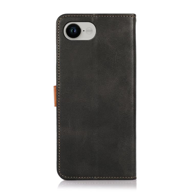 KHAZNEH Dual-color Cowhide Texture Flip Leather Phone Case