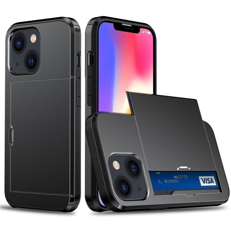 Shockproof Armor Protective Phone Case with Slide Card Slot