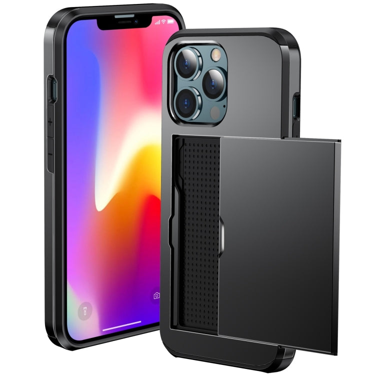 Shockproof Armor Protective Phone Case with Slide Card Slot