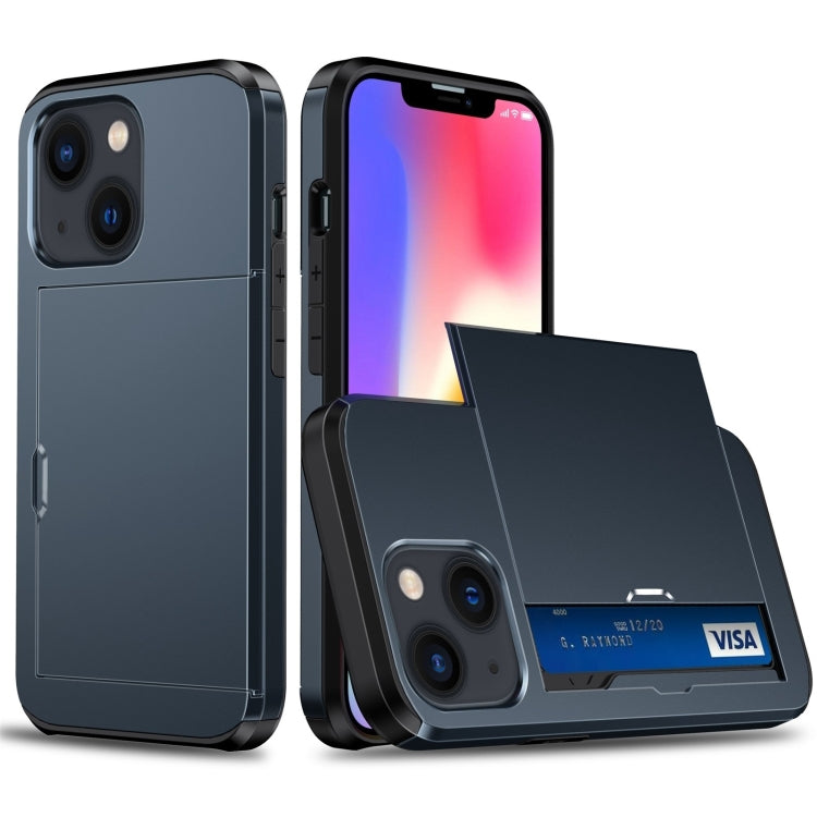 Shockproof Armor Protective Phone Case with Slide Card Slot