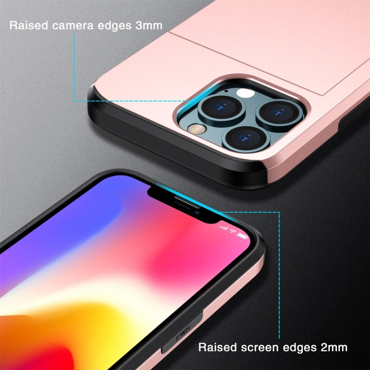 Shockproof Armor Protective Phone Case with Slide Card Slot