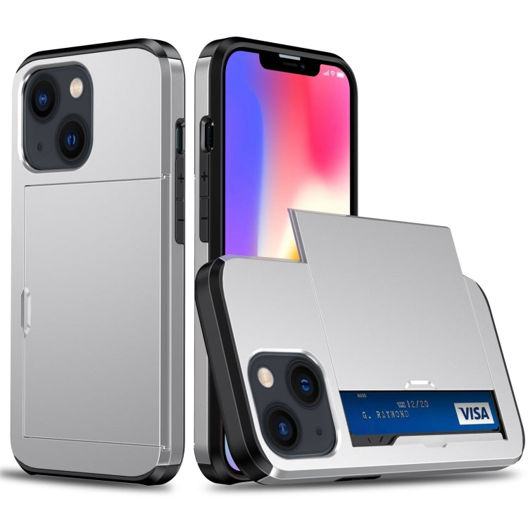 Shockproof Armor Protective Phone Case with Slide Card Slot