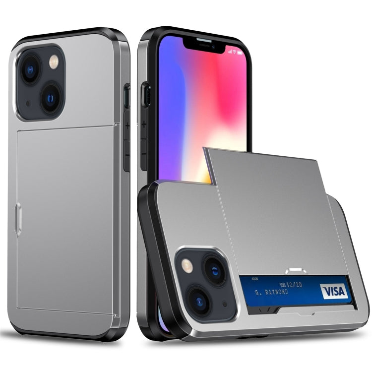 Shockproof Armor Protective Phone Case with Slide Card Slot