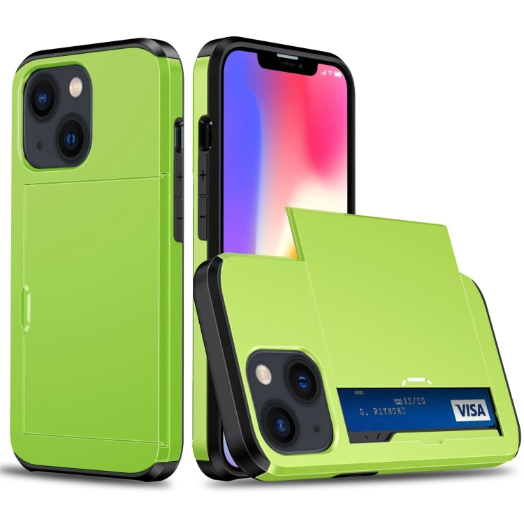 Shockproof Armor Protective Phone Case with Slide Card Slot