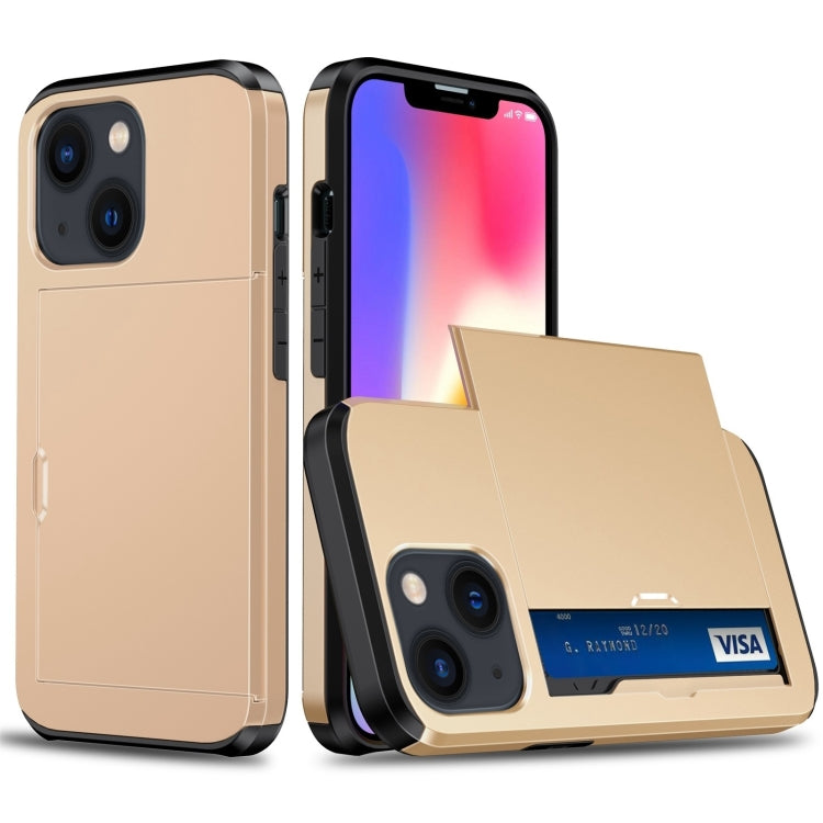 Shockproof Armor Protective Phone Case with Slide Card Slot