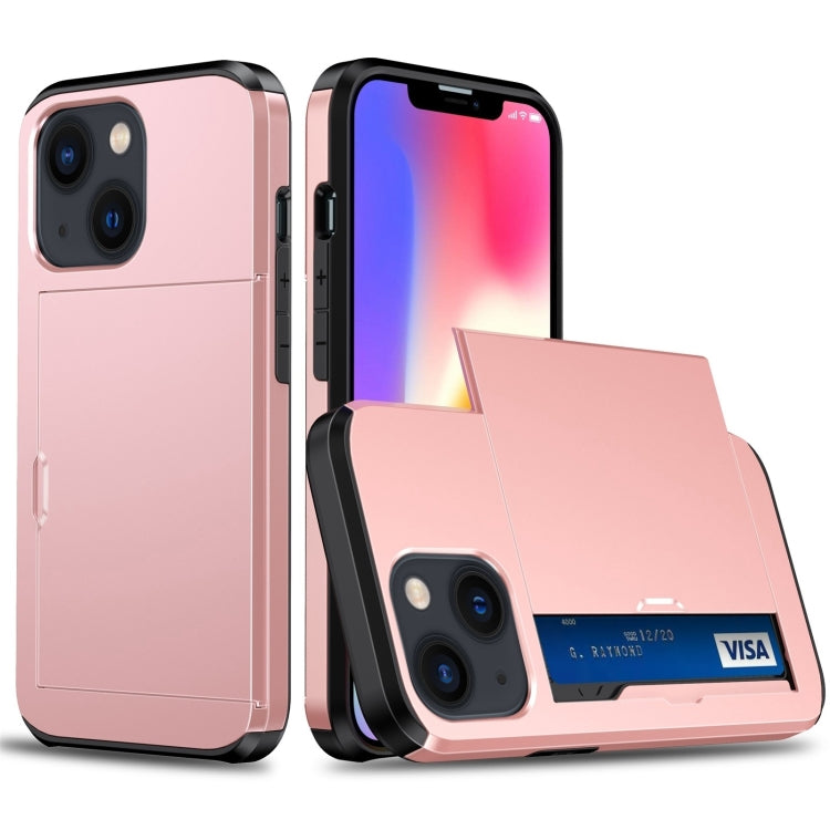 Shockproof Armor Protective Phone Case with Slide Card Slot