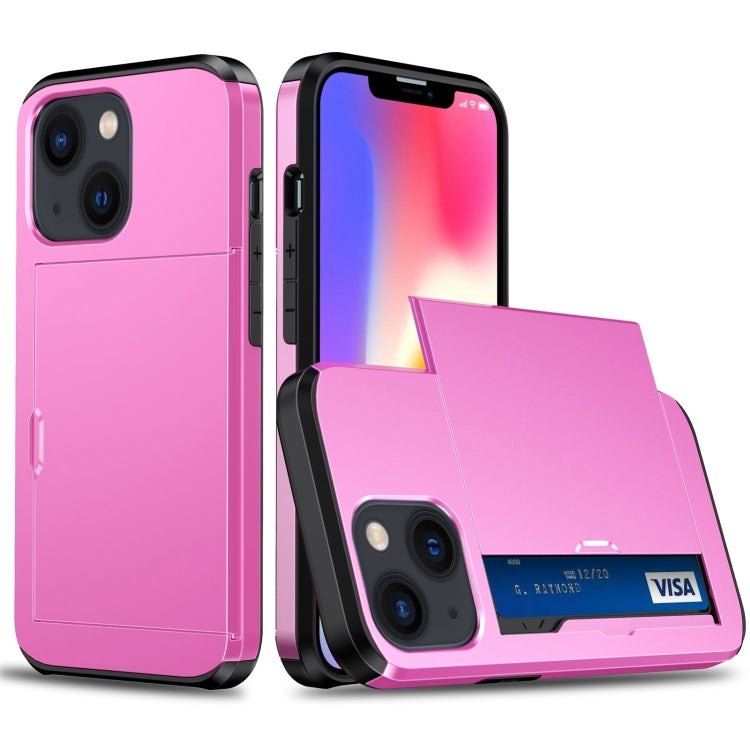 Shockproof Armor Protective Phone Case with Slide Card Slot