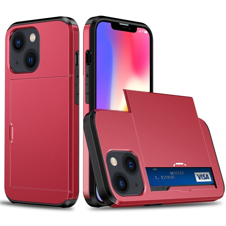 Shockproof Armor Protective Phone Case with Slide Card Slot