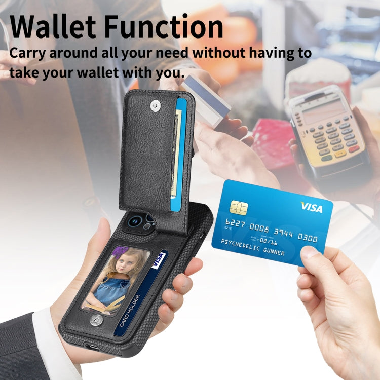 Carbon Fiber Vertical Flip Zipper Phone Case, For iPhone 12 Pro Max