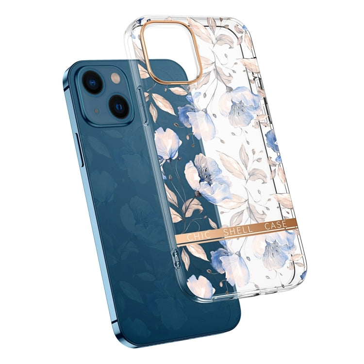 Translucent Electroplating Flower Phone Case, For iPhone 14, For iPhone 14 Pro, For iPhone 14 Plus