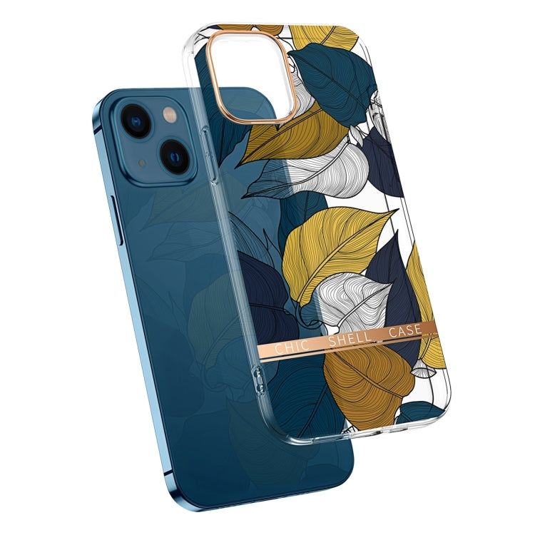 Translucent Electroplating Flower Phone Case, For iPhone 14, For iPhone 14 Pro, For iPhone 14 Plus